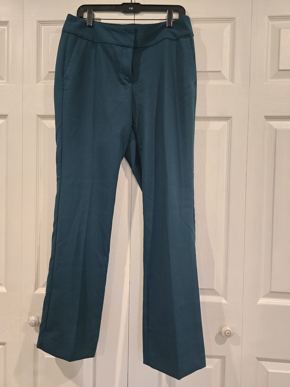 Ann Taylor Green Straight-Leg Dress Pants